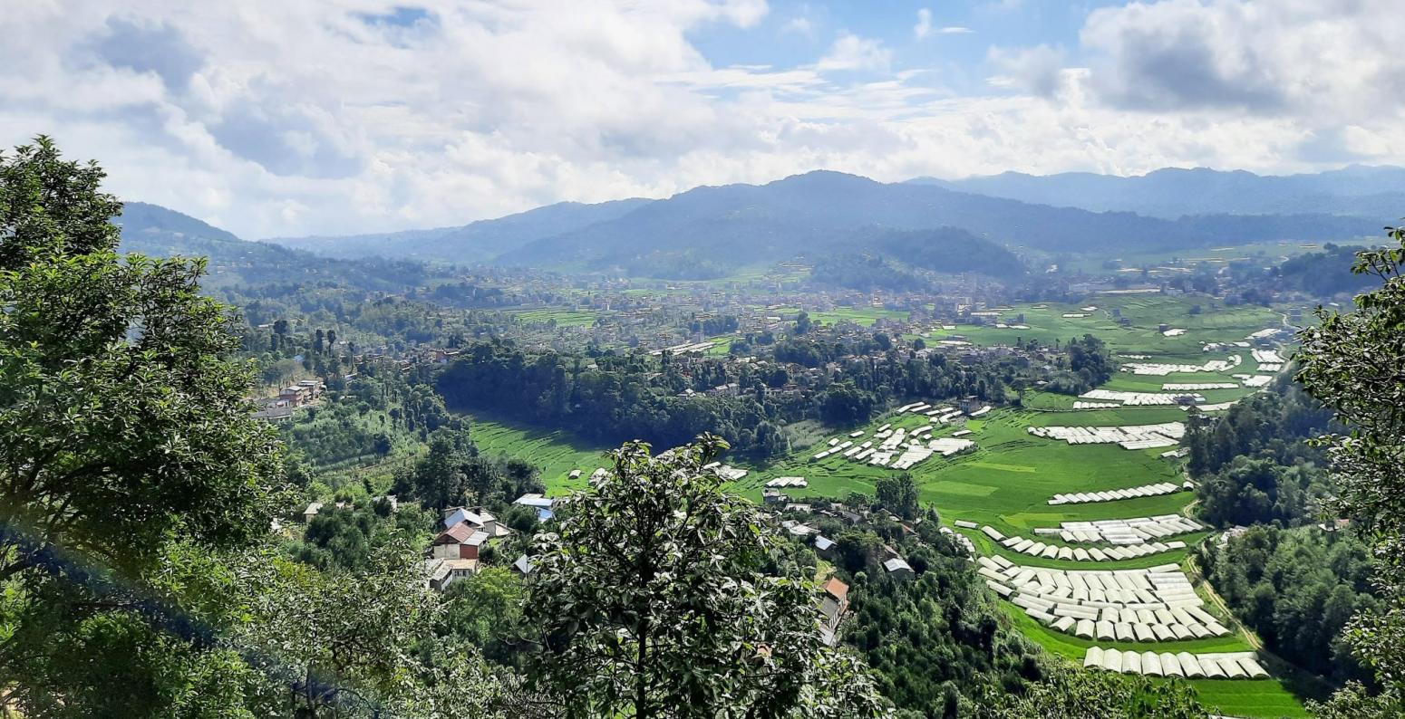 Pnaoramic view of a valley in Nepal