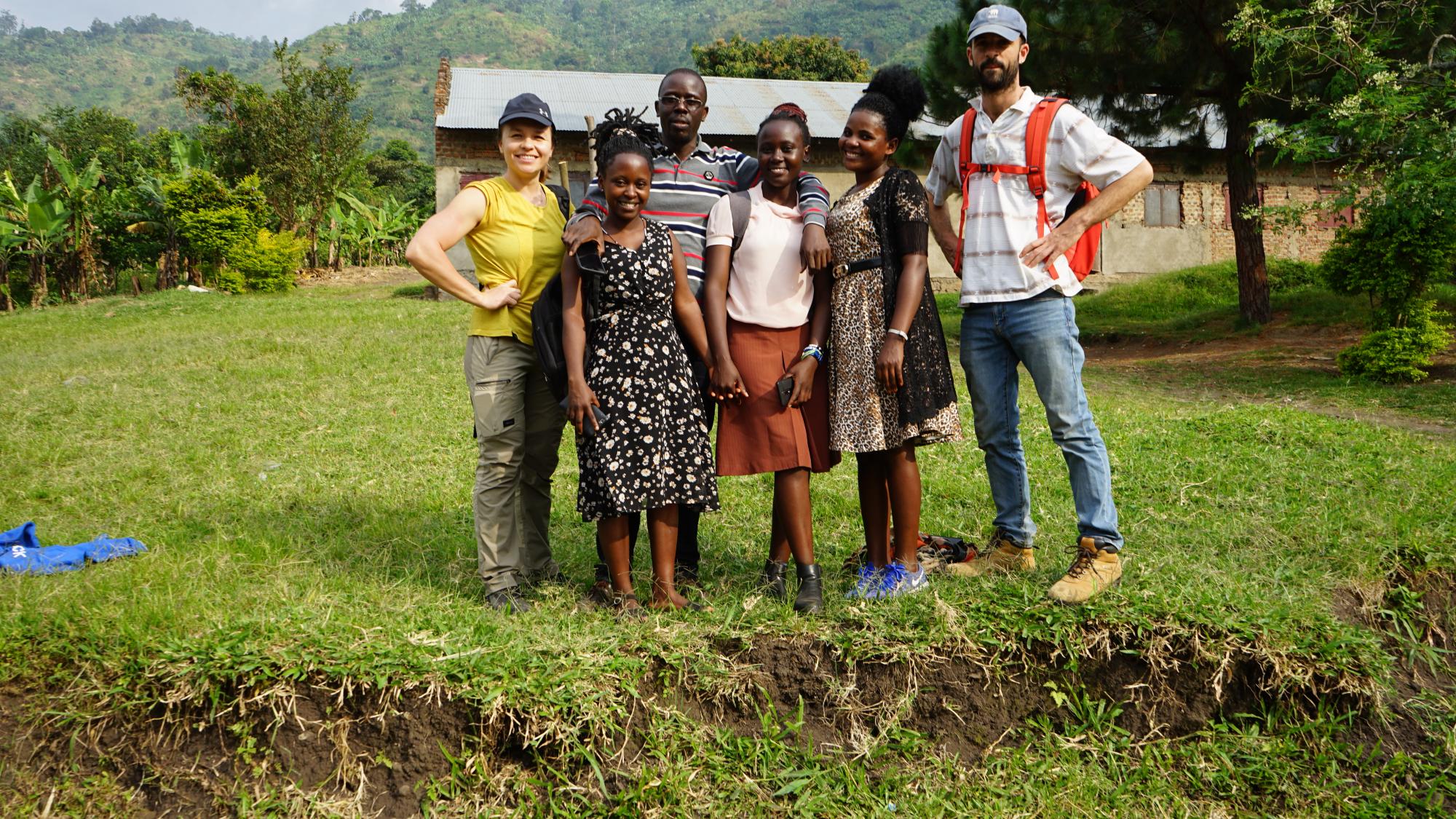 Students and coordinators of the farm data collection, Ruwenzori region Uganda, March 2022