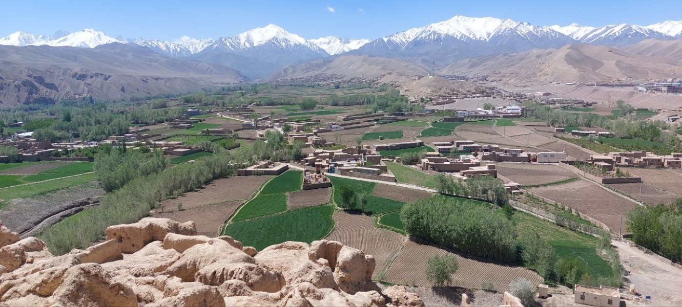 Shows a landscape in Afghanistan.